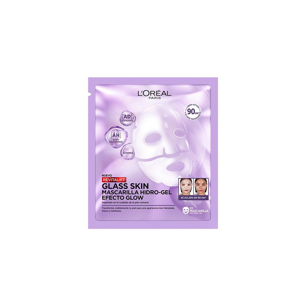 Mascarilla Facial Glass Skin L'Or&eacute;al Paris Revitalift Filler 1 Unidad, , large image number 1
