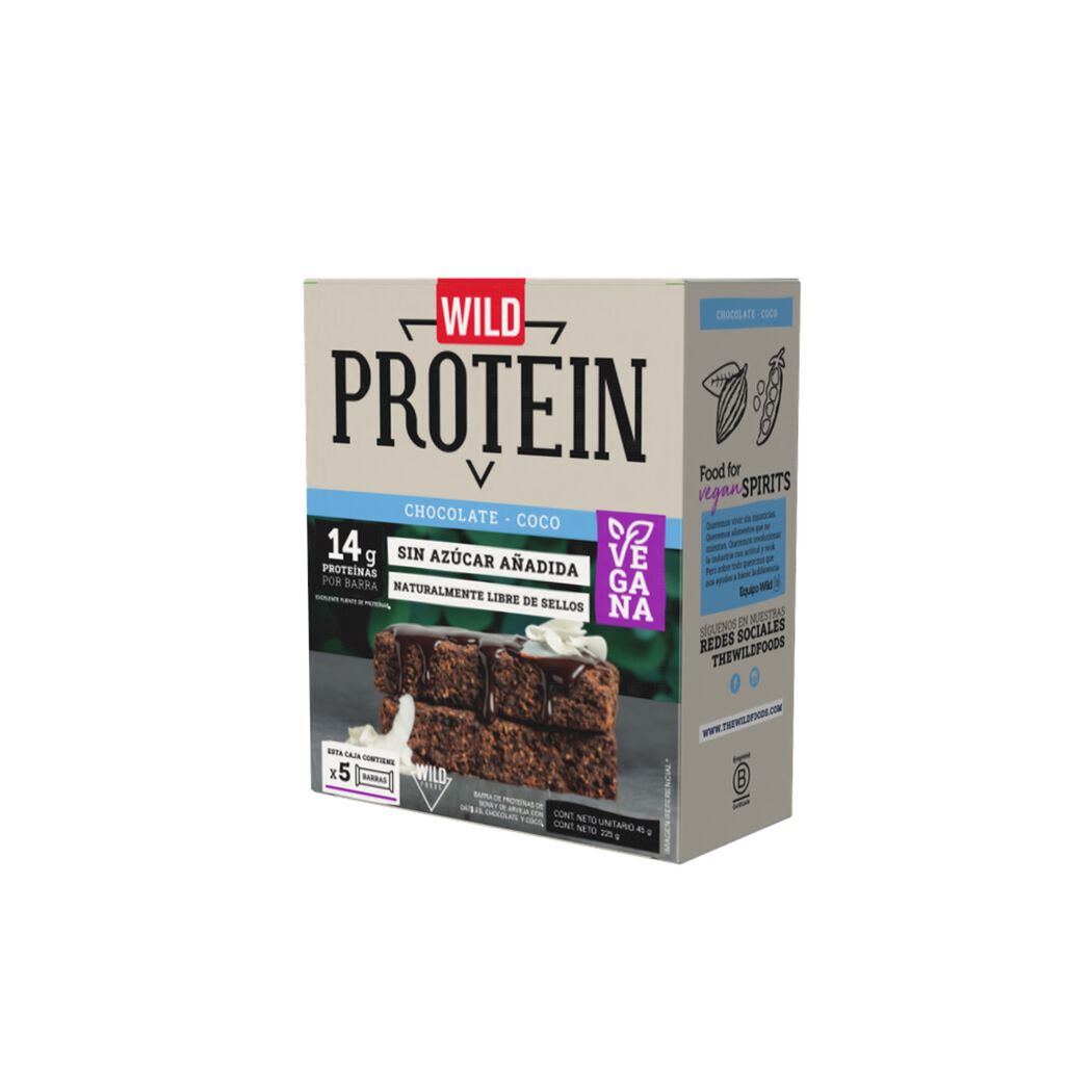 Wild Protein Chocolate Coco 5un X 45g, , large image number 0