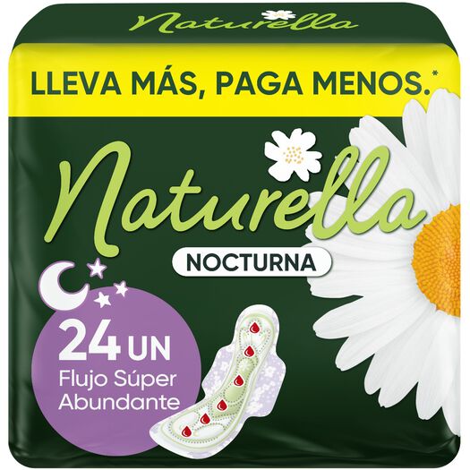 Toallas Higiénicas Naturella Nocturna, 24 Unidades, , large image number 0