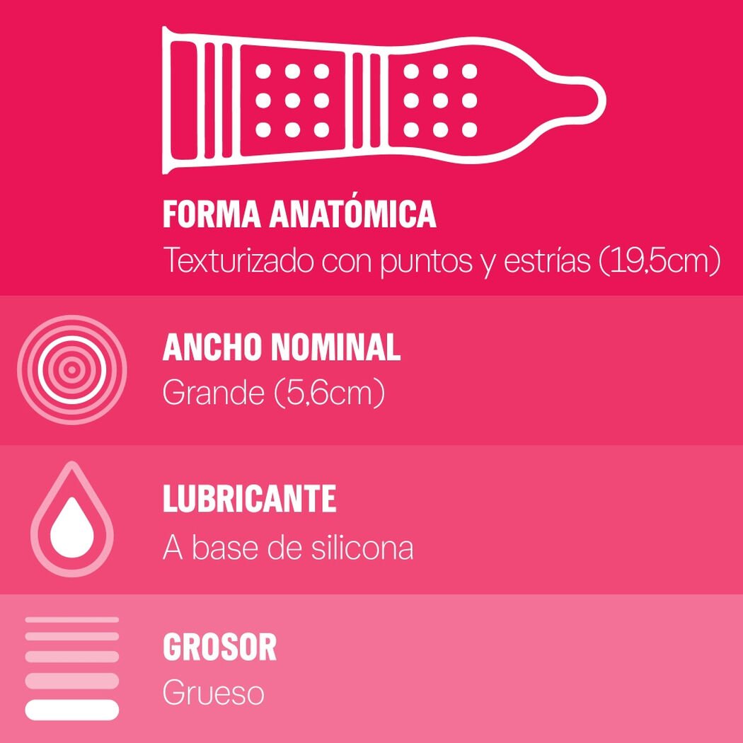 Durex Condones M&aacute;ximo Placer 3 unidades, , large image number 2