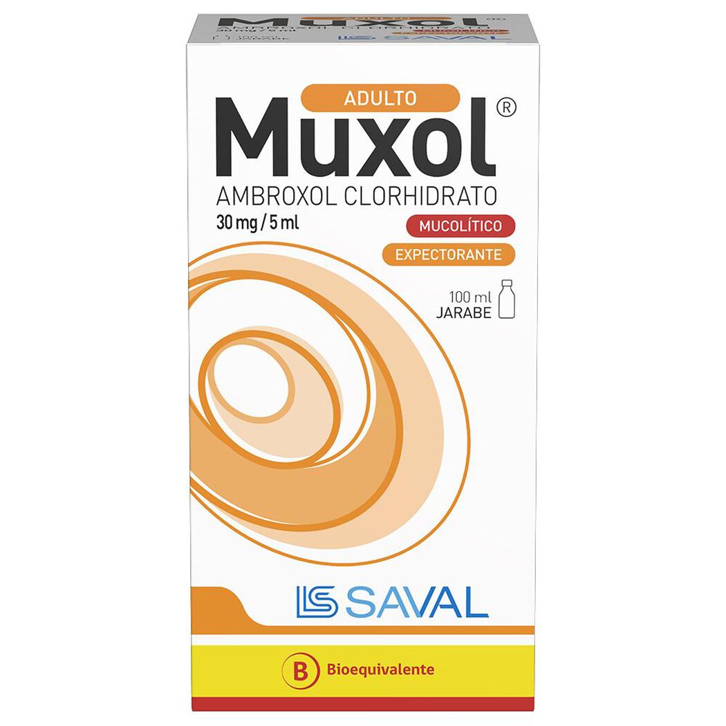 MUXOL JARABE ADULTO Ambroxol Clorhidrato 600 mg 100 ml, , large image number 1