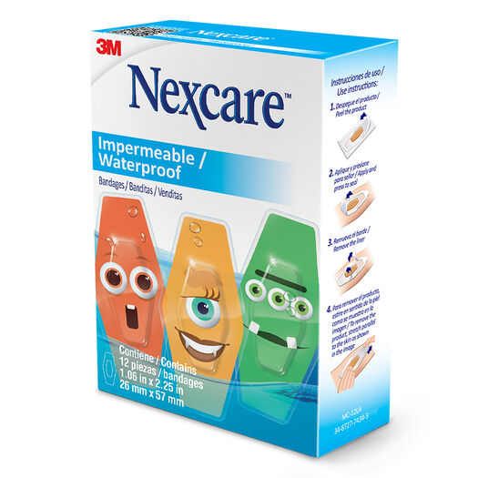 Parche Monstruos Impermeable 12 Und. Nexcare, , large image number 1