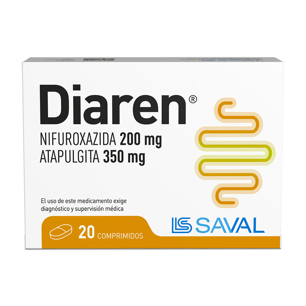 Diaren x 20 Comprimidos, , large image number 0