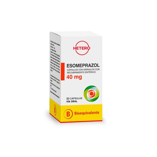 Esomeprazol 40 mg x 30 Cápsulas con Gránulos con Recubrimiento Entérico HETERO, , large image number 0