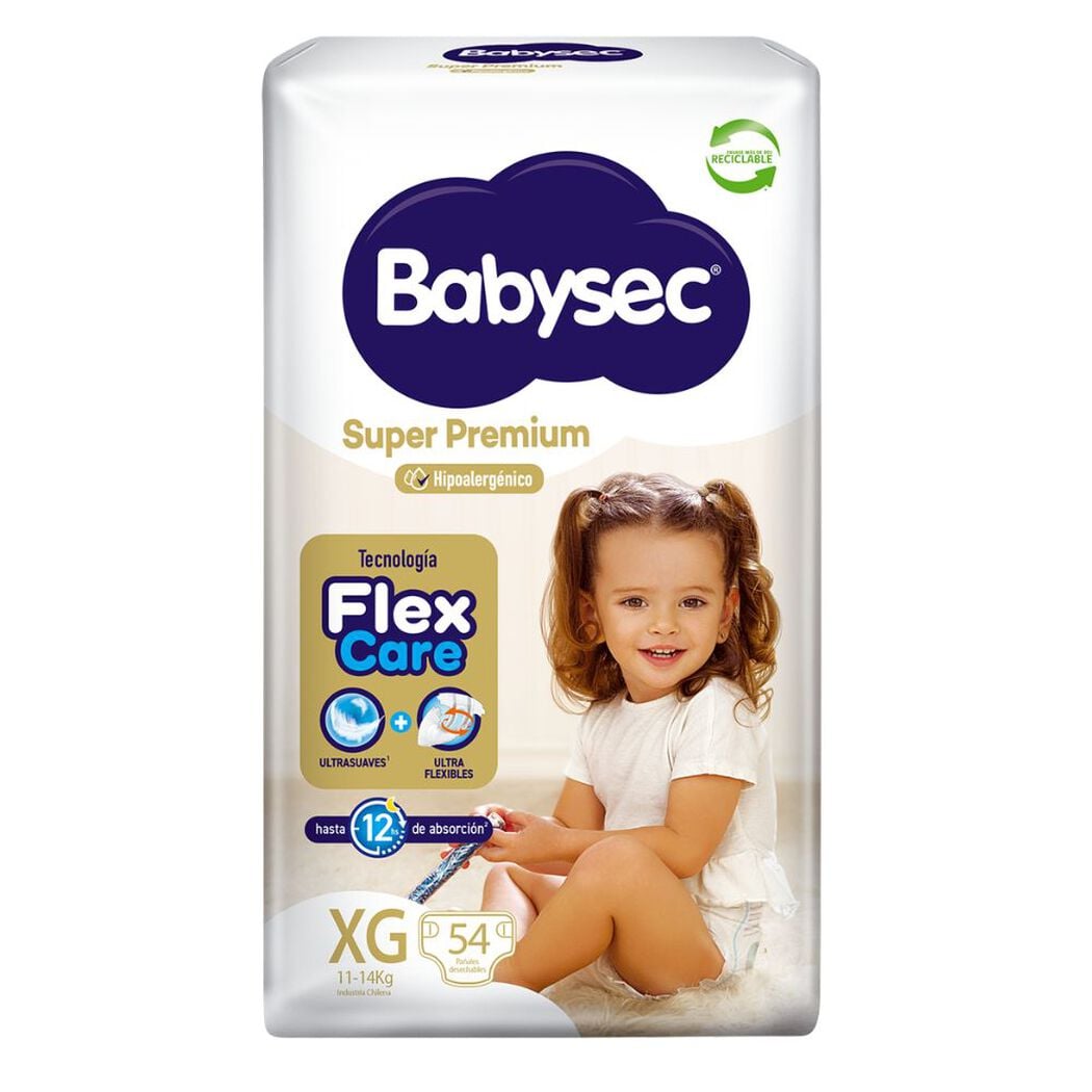 Pa&ntilde;ales Babysec Super Premium XG 54 un, , large image number 1