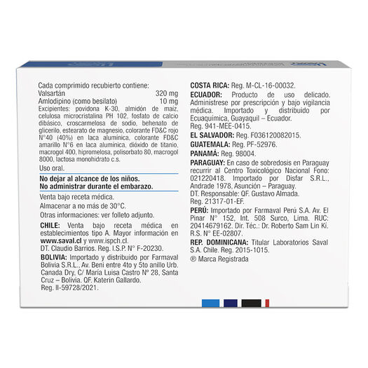 Valaxam 320 mg /10 mg x 30 Comprimidos Recubiertos, , large image number 1