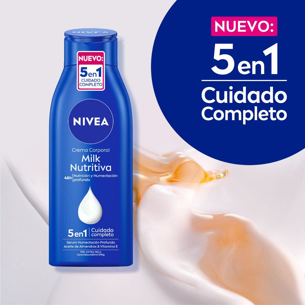 Crema Nivea Milk Nutritiva 400 mL, , large image number 4
