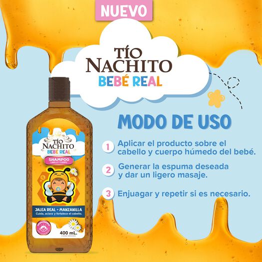 Shampoo Tio Nachito 2 En 1 400 mL, , large image number 3