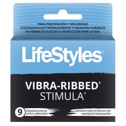 Preservativos Lifestyles Vibra Ribbed Stimula 9 Unidades