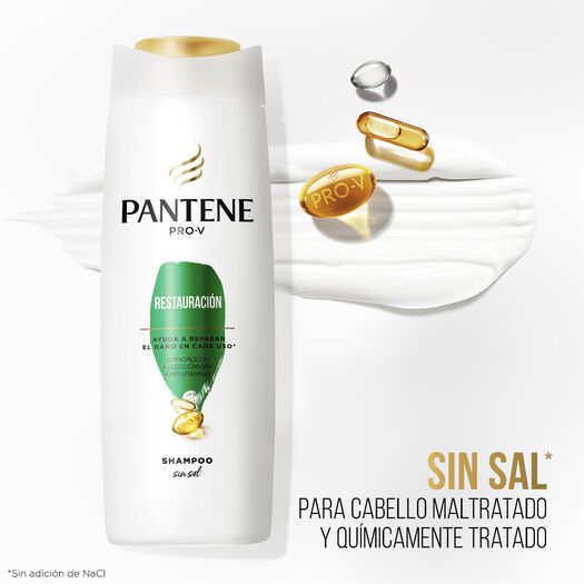 Pantene Shampoo Restauración x 400 mL, , large image number 1