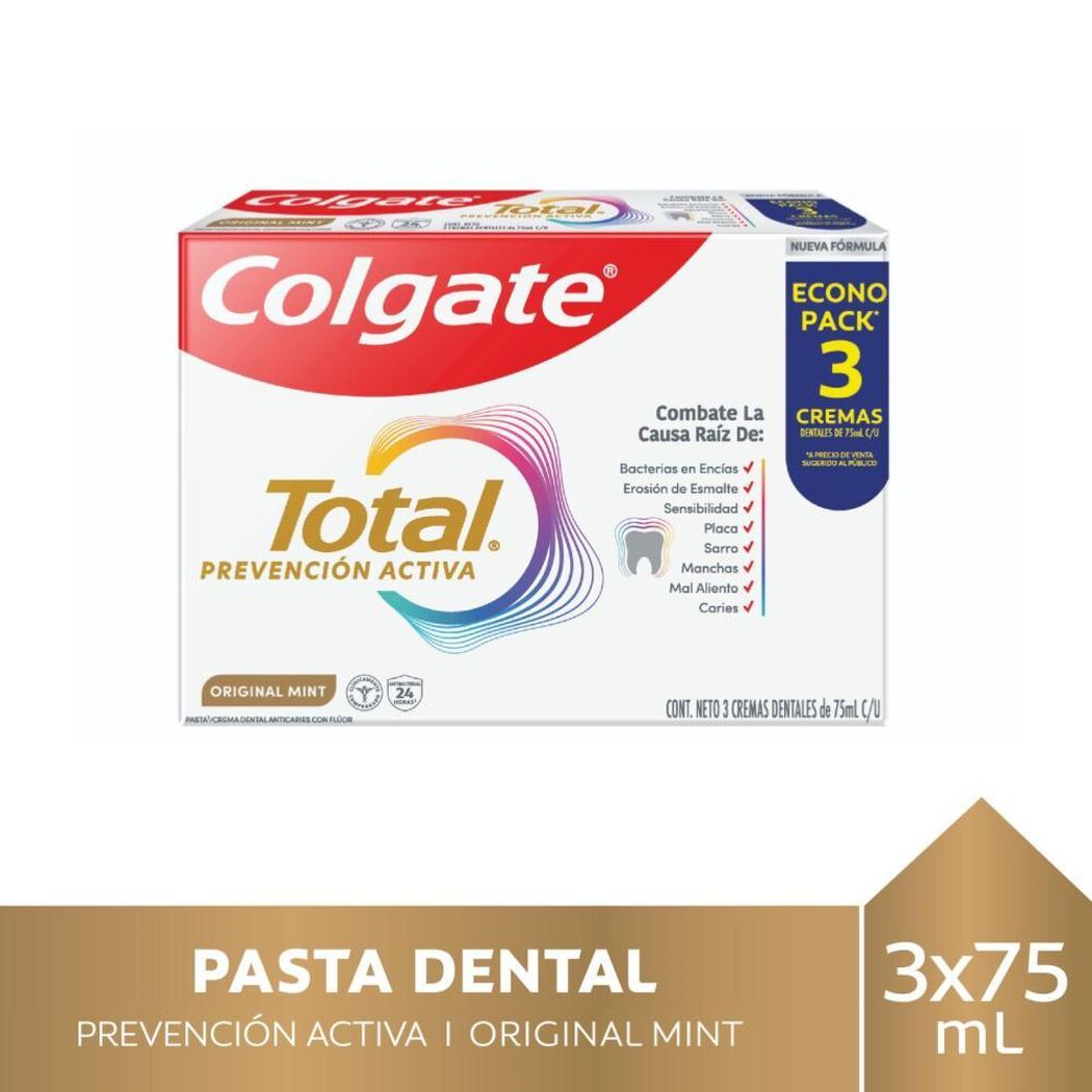 Pasta Dental Colgate Total Clean Mint 75 mL 3 un, , large image number 0