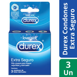 Durex Condones Extra Seguro 3 unidades