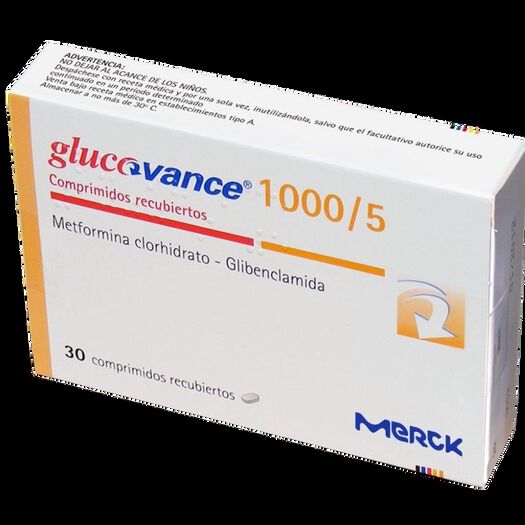 Glucovance 1000 mg/5 mg x 30 Comprimidos Recubiertos, , large image number 0