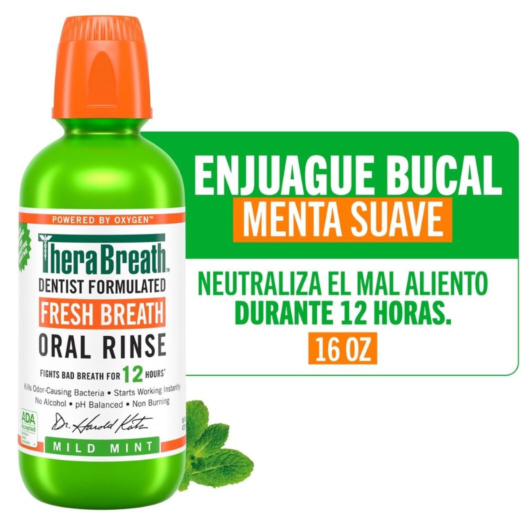 Enjuague Bucal Therabreath Menta 473 mL, , large image number 1