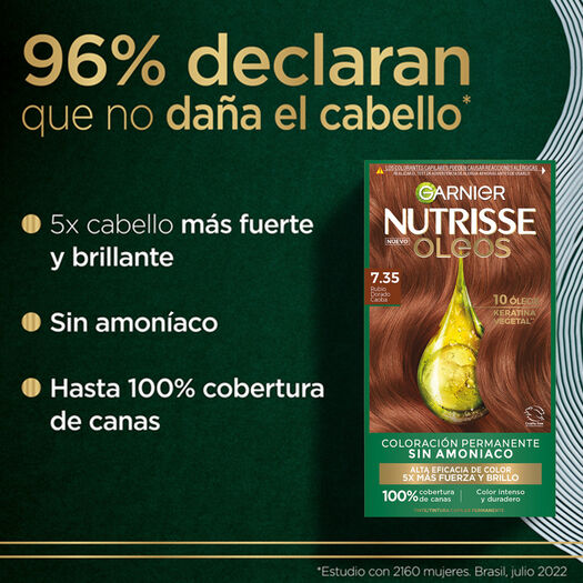 Tintura Nutrisse Oleos 7.35 Rubio Dorado Caoba 1 un, , large image number 3