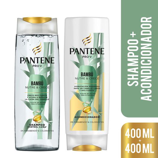 Pack Pantene Bambu Sham 400ml+Ac 400ml, , large image number 0