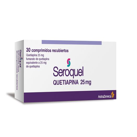 Seroquel 25 mg x 30 Comprimidos Recubiertos, , large image number 0