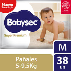Pañales Babysec Super Premium M 38 un