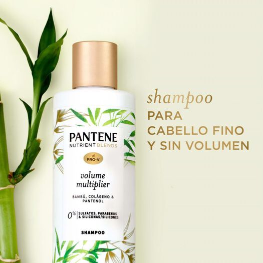 Shampoo Pantene Nutrient Blends Multiplicador De Volumen Bambú, Colágeno & 270 Ml, , large image number 1