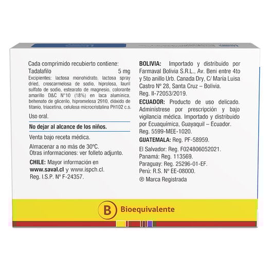 LUDIUM Tadalafilo 5 mg 30 comprimidos, , large image number 1