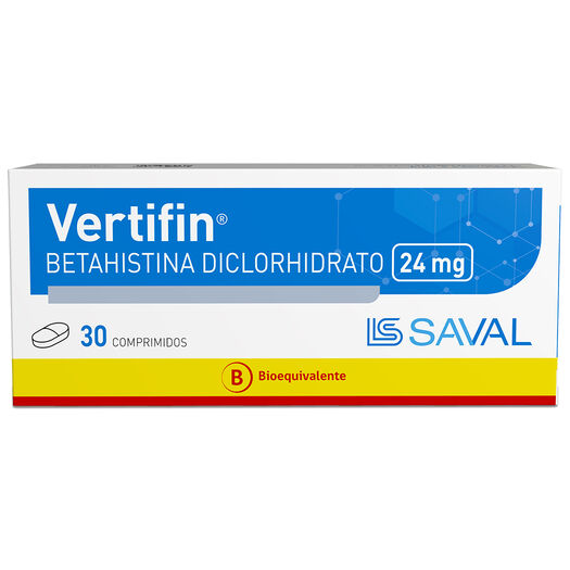 Vertifin Betahistina Diclorhidrato 24 mg 30 Comprimidos, , large image number 0