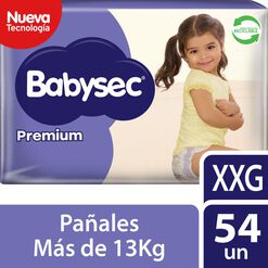 Pañales Babysec Premium XXG 54 un