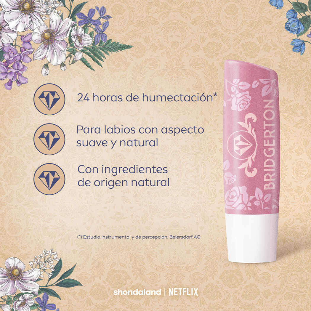 B&aacute;lsamo Labial Nivea Rose Meringue Edici&oacute;n Limitada Bridgerton, , large image number 1