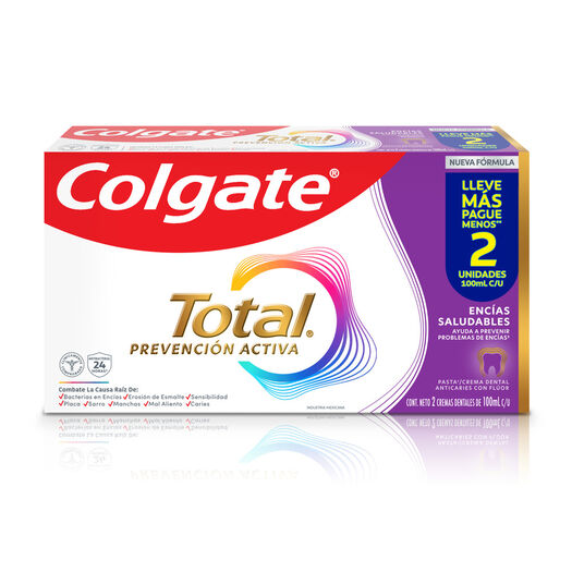Pasta Dental Colgate Total Encías Saludables, con Flúor, 100mL 2 U, , large image number 1
