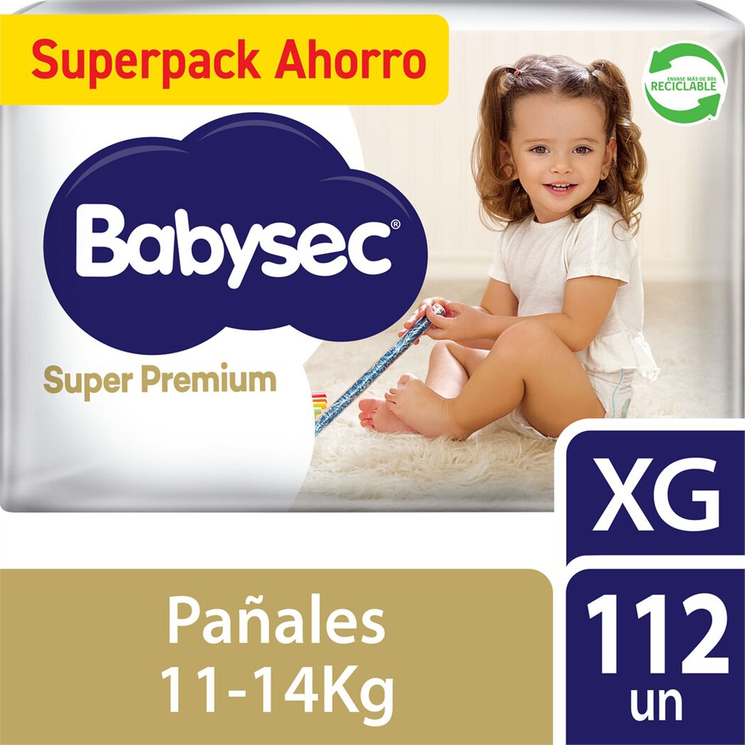 Pa&ntilde;ales Babysec Super Premium XG 112 un, , large image number 0