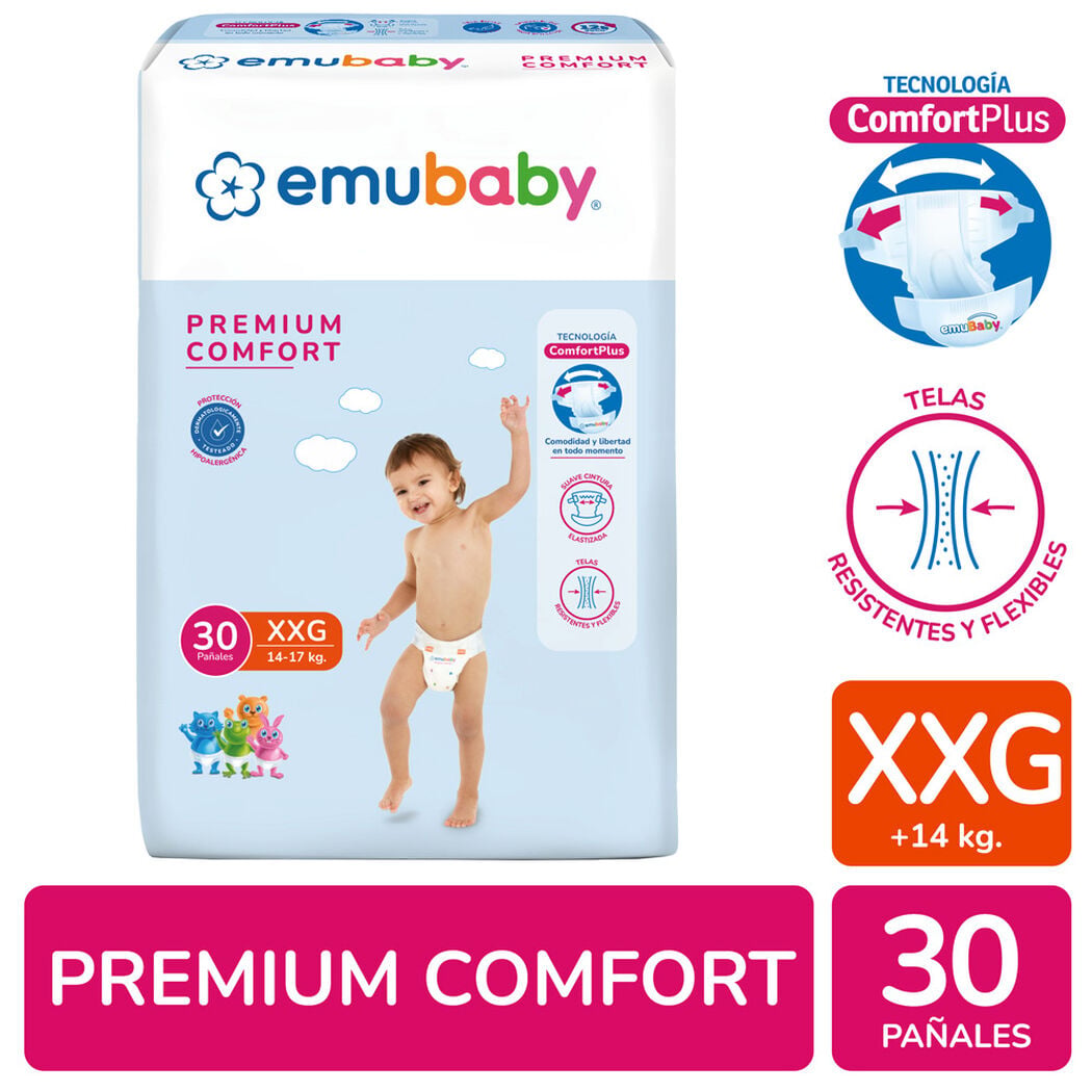 Pa&ntilde;ales Premium Comfort 14-17Kg XXG x 30 unidades, , large image number 0