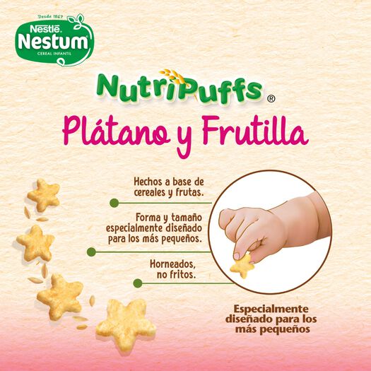 Cereal Infantil Nestum Nutripuffss Plátano Frutilla 42 g, , large image number 1