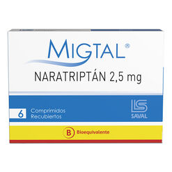 MIGTAL Naratriptán 2,5 mg 6 comprimidos