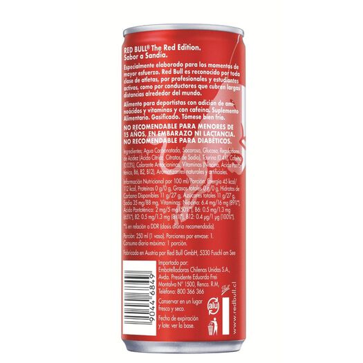 Red Bull Bebida Energética Red Sandia 250ml, , large image number 2