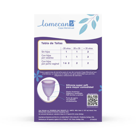 Lomecan Copa Menstrual Talla 2 X1, , large image number 1