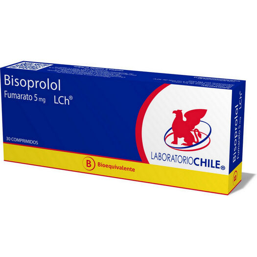 Bisoprolol 5 mg Caja 30 Comprimidos CHILE, , large image number 0