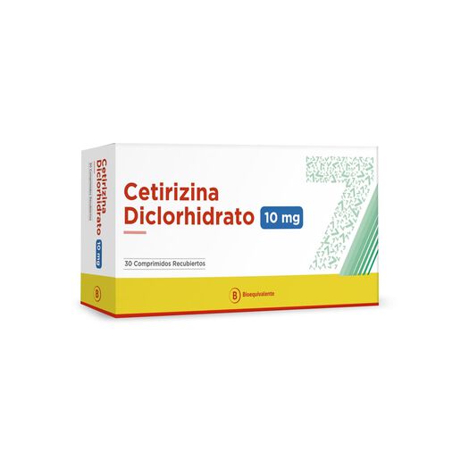 Cetirizina Diclorhidrato 10 mg x 30 Comprimidos Recubiertos, , large image number 0
