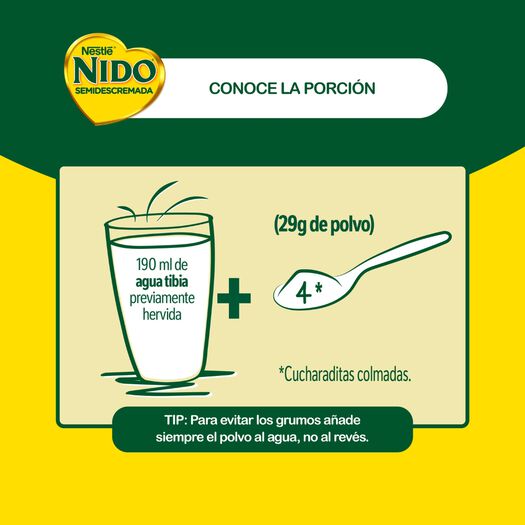 Leche en Polvo Nido Semidescremada 1350g , , large image number 2