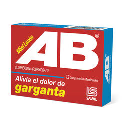 AB 5 mg Antiseptico Bucal x 12 Comprimidos Masticables