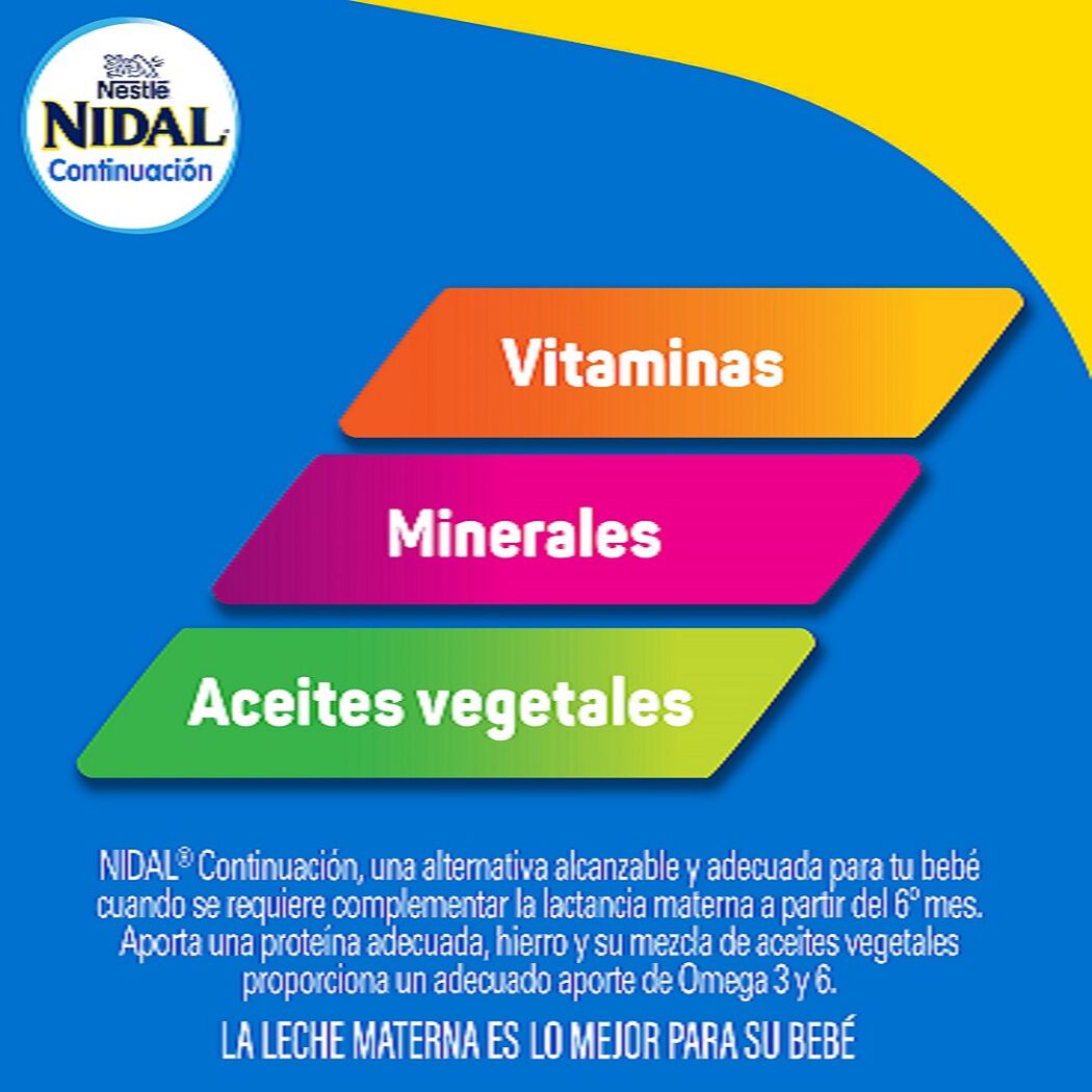 Fórmula Láctea Nidal Continuación 800 g, , large image number 1