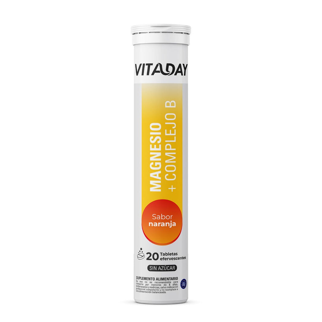 Vitaday Magnesio + Complejo B Sabor Naranja x 20 tabletas efervescentes, , large image number 0