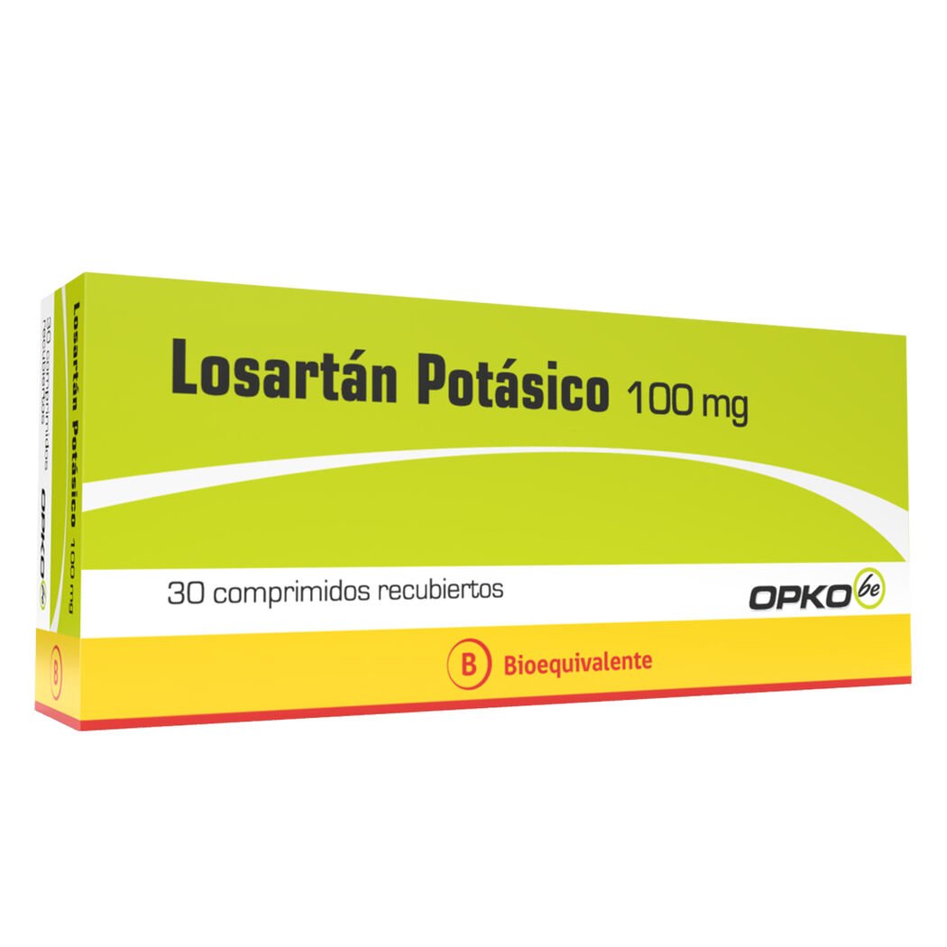 Losartan 100 mg x 30 Comprimidos Recubiertos OPKO CHILE S.A., , large image number 0