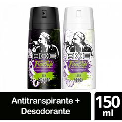 Desosdorante Axe Spray Freestule Fresco y Seco 150 mL 2 un
