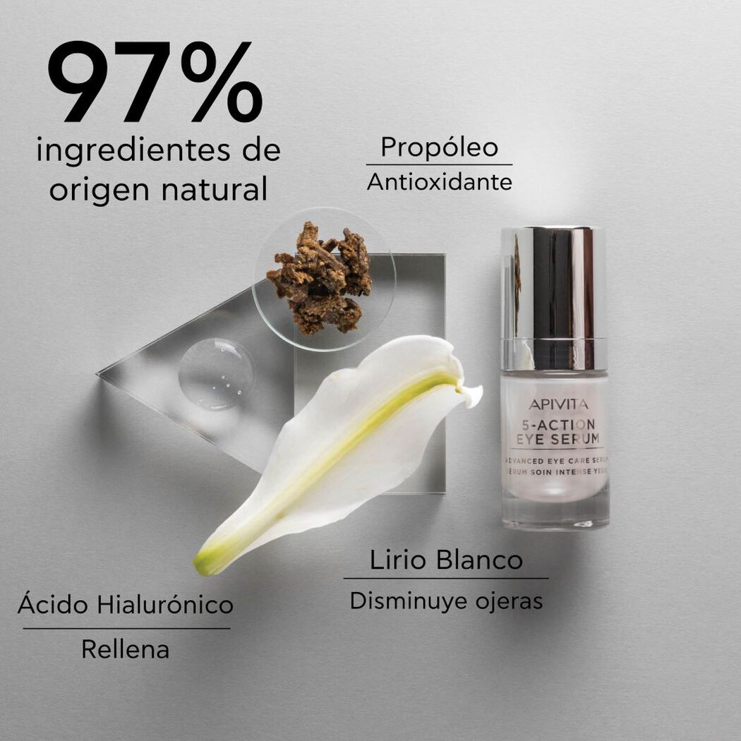 Serum Intensivo Contorno de Ojos 5-Action 15ml Apivita, , large image number 3
