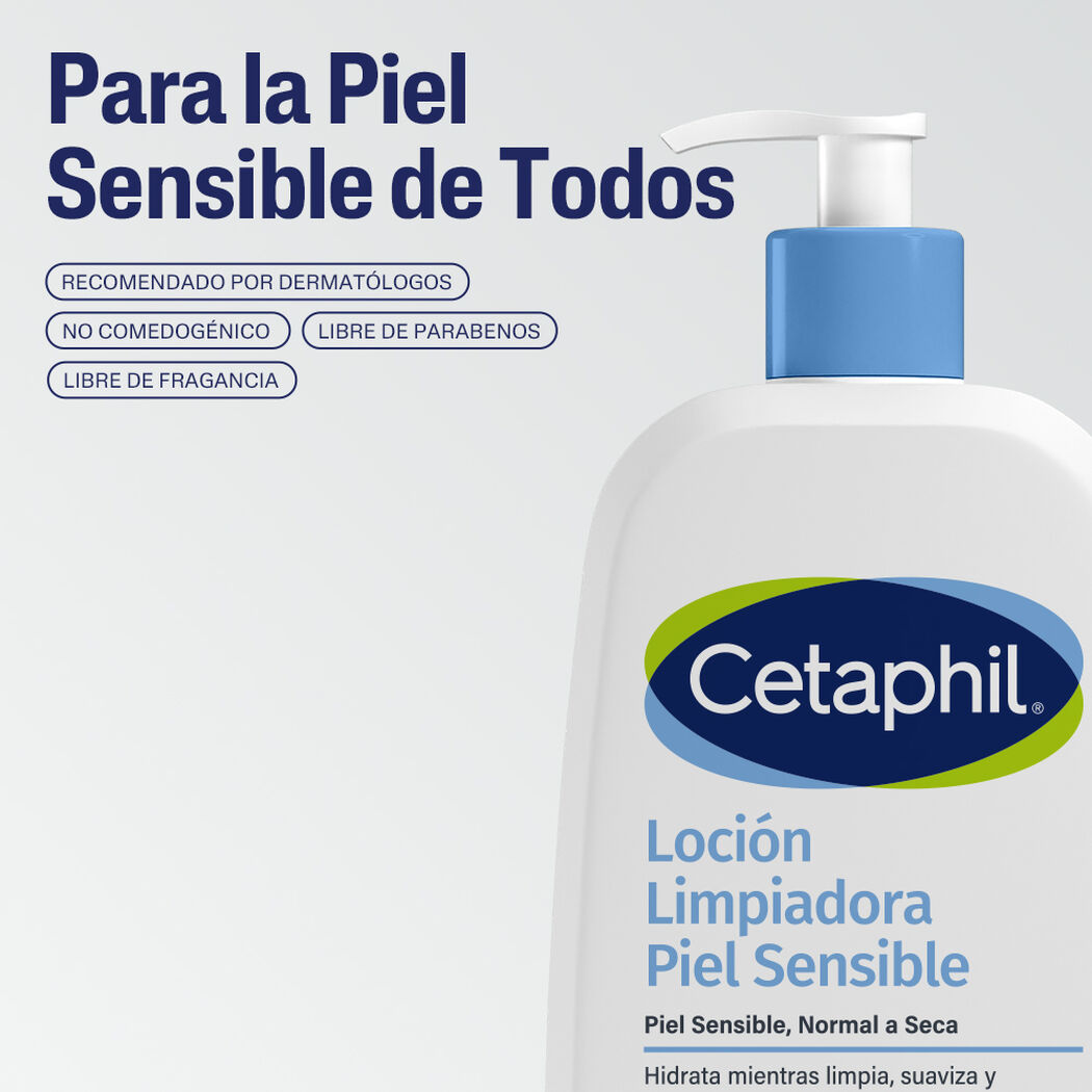 Loci&oacute;n Limpiadora Cetaphil Facial Pieles Sensibles 473 mL, , large image number 2
