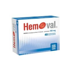 Hemoval 100 mg x 40 Comprimidos Masticables