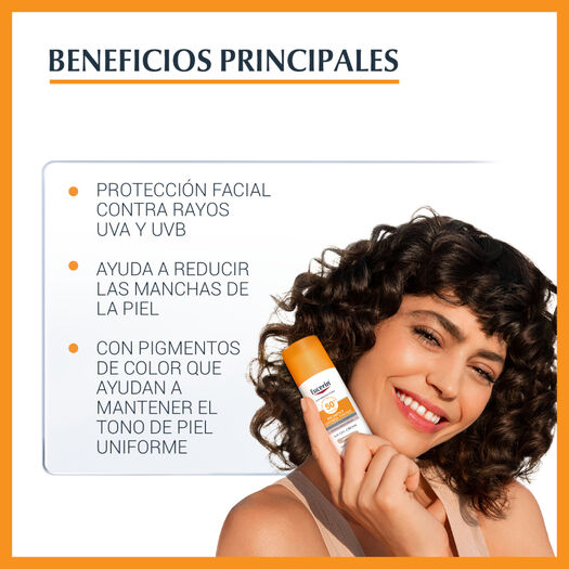 Eucerin Sun Pigment Control Tinted Facial Tono Medio Protector Solar Fps50+ 50Ml , , large image number 2