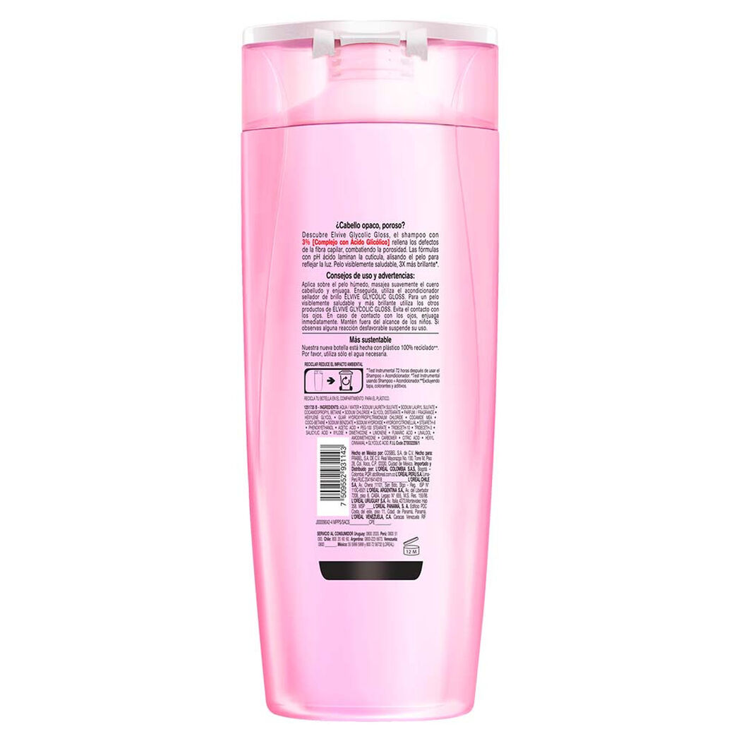 Shampoo Elvive Glycolic Gloss 370 mL, , large image number 2