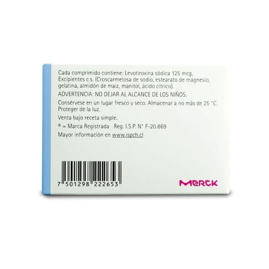 Eutirox 125 mcg x 50 Comprimidos, , large image number 1
