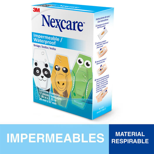 Parches Animales Impermeables 12 Und. Nexcare, , large image number 1
