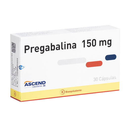 Pregabalina 150 mg x 30 Cápsulas ASCEND, , large image number 0